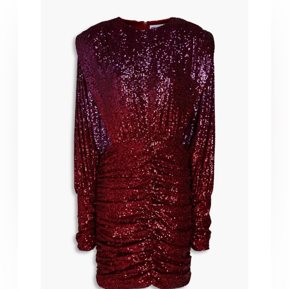 Rebecca Vallance Dresses & Skirts - REBECCA VALLANCE Nikita ruched sequined tulle mini dress